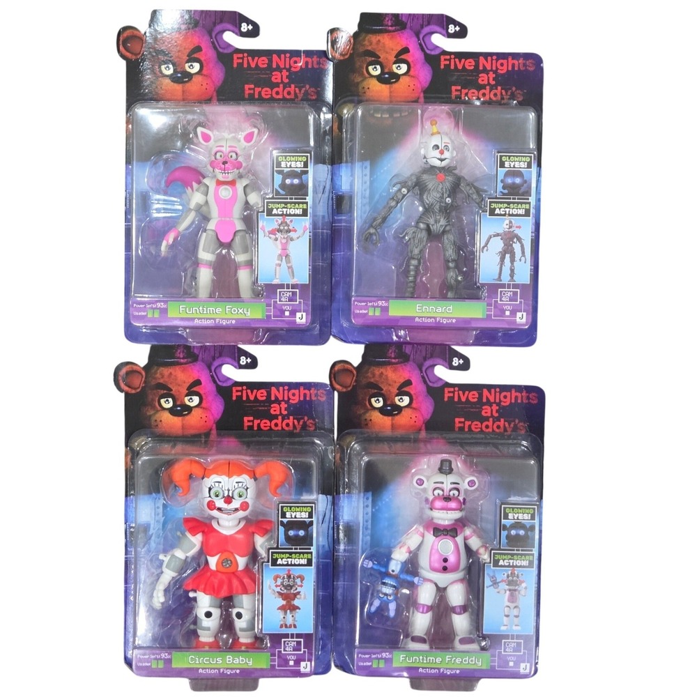 Jazwares Five Nights at Freddy's Set Ennard, Foxy, Freddy, Circus Baby Set of 4